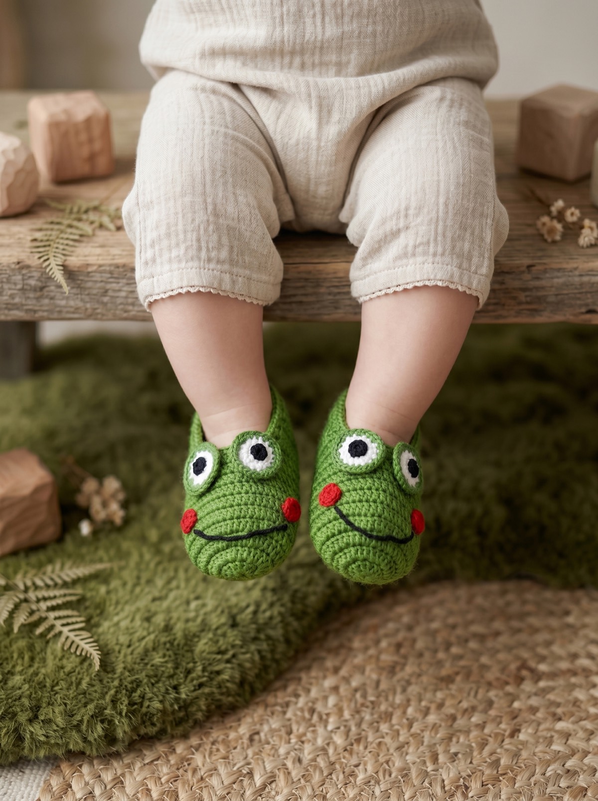 Kurbağa Bebek Patik
